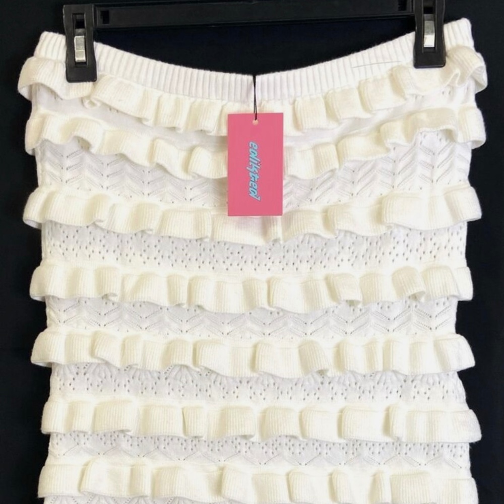 Edikted ruffle knit romper